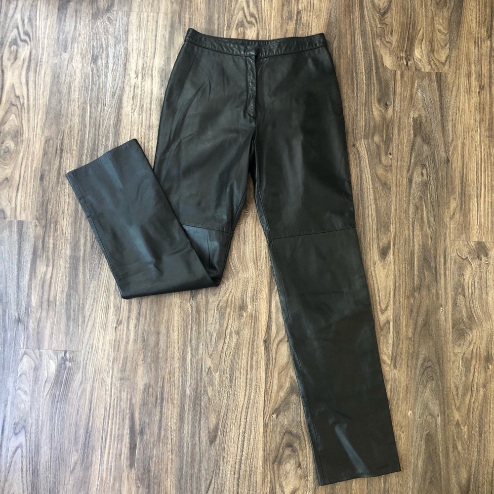 Danier genuine leather high waisted pants